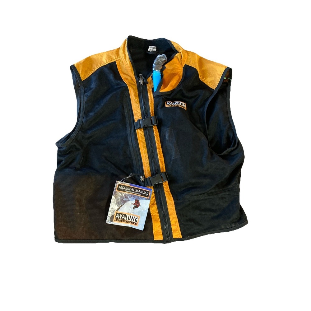 BLACK DIAMOND AVALUNG VEST Sz XL‎ New Sealed MouthPiece Ski gear Black Orange